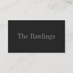 Carte De Visite Monochromatique en réglisse