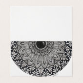 carte de visite monochrome avec art mandala (Extérieur déplié)