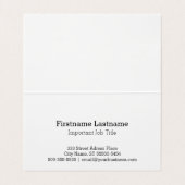 Carte de visite monochrome d'empreinte digitale in (Intérieur déplié)