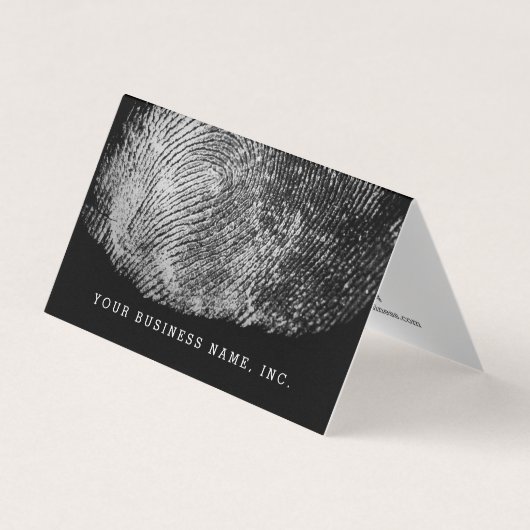 Carte de visite monochrome d'empreinte digitale in (Devant)
