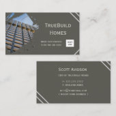 Carte De Visite Monochrome minimaliste moderne (Devant / Derrière)