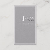 Carte de visite monochrome professionnel classique (Devant)