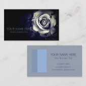 Carte De Visite Monochrome Rose：Business Card (Devant / Derrière)
