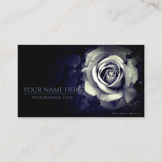 Carte De Visite Monochrome Rose：Business Card (Devant)