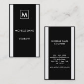 Carte De Visite Monochrome simple 2-tone (Devant / Derrière)