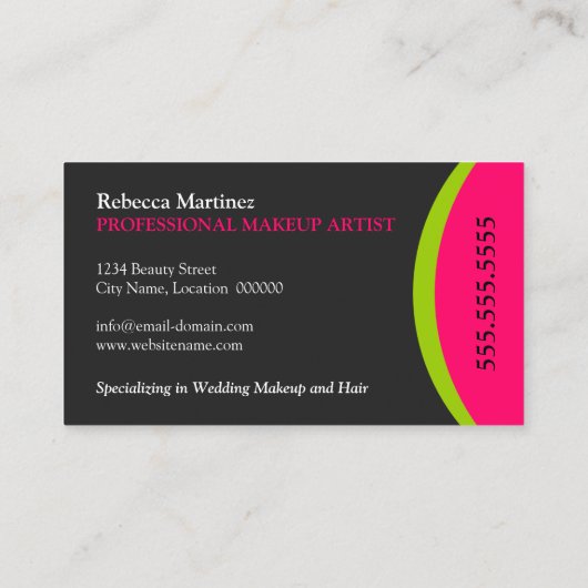 Carte De Visite Monogra audacieux et coloré (Dos)