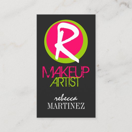 Carte De Visite Monogra audacieux et coloré (Devant)