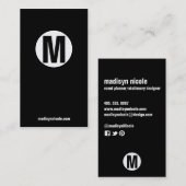 CARTE DE VISITE MONOGRAM (Devant / Derrière)