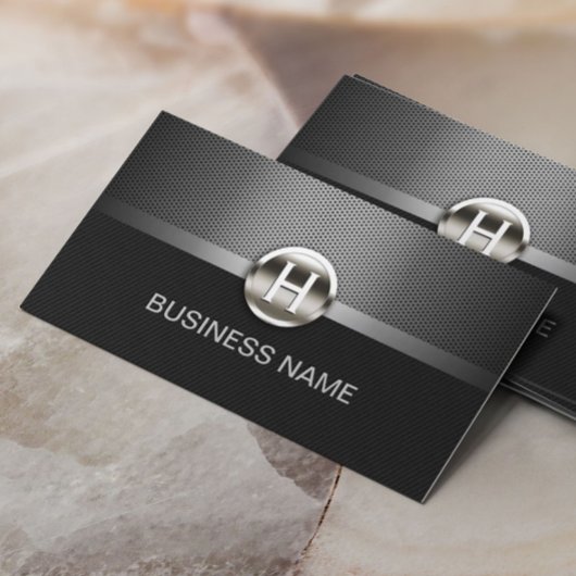 Carte De Visite Monogram Automotive Professional Metal Auto Car