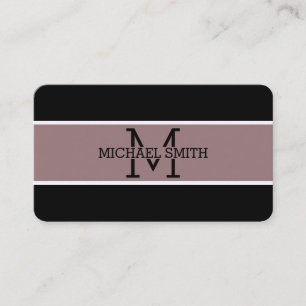 Carte De Visite Monogram Bazaar professionnel moderne
