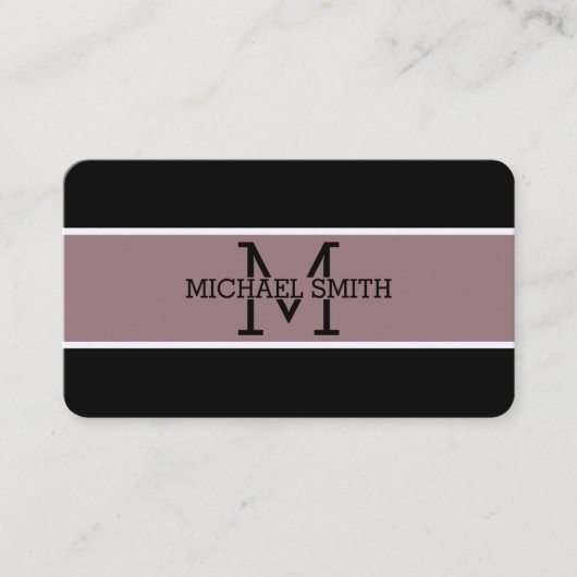 Carte De Visite Monogram Bazaar professionnel moderne (Devant)