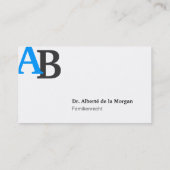 Carte De Visite Monogram Bleu (Dos)