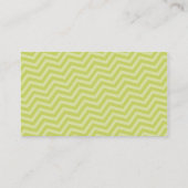 Carte De Visite MONOGRAM chevron motif kiwi vert gris (Dos)