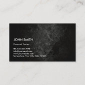 Carte De Visite Monogram Dark Grunge Fitness professionnelle (Dos)
