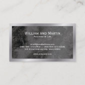 Carte De Visite Monogram | Exécutif avec texture de marbre (Dos)