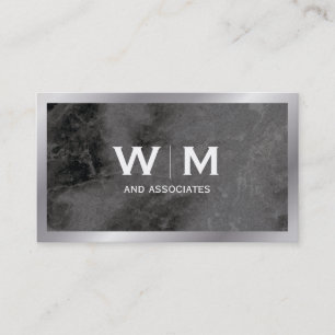 Carte De Visite Monogram Exécutif avec texture de marbre