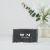 Carte De Visite Monogram | Executive | Grunge Détressé (Debout devant)