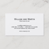 Carte De Visite Monogram | Executive | Grunge Détressé (Dos)