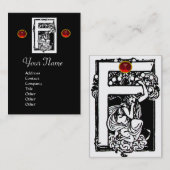 CARTE DE VISITE MONOGRAM F, RUBY (Devant / Derrière)