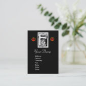 Carte De Visite MONOGRAM F, RUBY Pearl Paper (Debout devant)