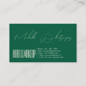 Carte De Visite Monogram HAIR & MAKEUP modern script (Dos)