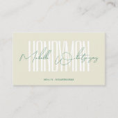 Carte De Visite Monogram HANDYMAN modern script (Devant)