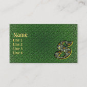 Carte De Visite Monogram Initial S Daisies Floral Art (Devant)
