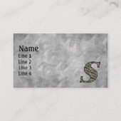 Carte De Visite Monogram Initial S Hydrangea Flowers (Devant)