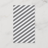 Carte De Visite MONOGRAM INITIALES, onglet gris monochrome moderne (Dos)