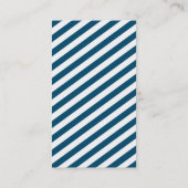 Carte De Visite MONOGRAM INITIALS, onglet marine moderne gris blan (Dos)
