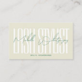 Carte De Visite Monogram Lash stylist modern script (Devant)