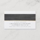 Carte De Visite MONOGRAM LOGO cool rougeâtre en damier gris or (Dos)