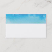 Carte De Visite MONOGRAM LOGO whimsical ombre aquarelle aqua bleu (Dos)