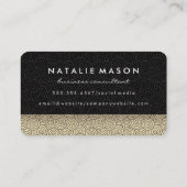 Carte De Visite Monogram Lux Gold Swirl (Dos)