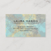 Carte De Visite Monogram Luxury Gold | Artistic Texture Paint (Dos)