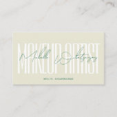 Carte De Visite Monogram Makeup Artist modern script (Devant)