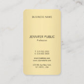 Carte De Visite Monogram Modèle tendance élégant Black Gold modern (Dos)