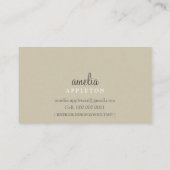 Carte De Visite MONOGRAM moderne élégant et élégant rotor violet t (Dos)