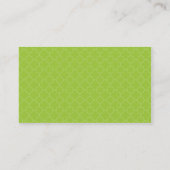 Carte De Visite MONOGRAM morrocan carrelage motif citron vert gris (Dos)