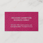 Carte De Visite Monogram | Motif Zig Zap | Cuir (Dos)