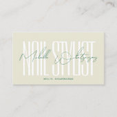 Carte De Visite Monogram NAIL STYLIST écriture moderne (Devant)