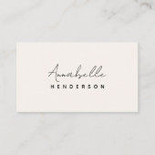 Carte De Visite Monogram neutre | Minimalist stylish (Devant)