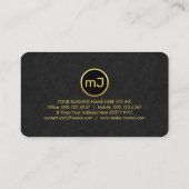 Carte De Visite Monogram On Luxurious Grey Grunge (Dos)