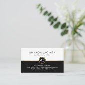 Carte De Visite Monogram On White Black Layers (Debout devant)