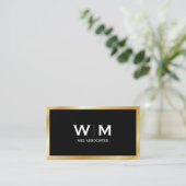 Carte De Visite Monogram | Or Exécutif (Debout devant)