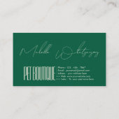 Carte De Visite Monogram PET Merci écriture moderne (Dos)