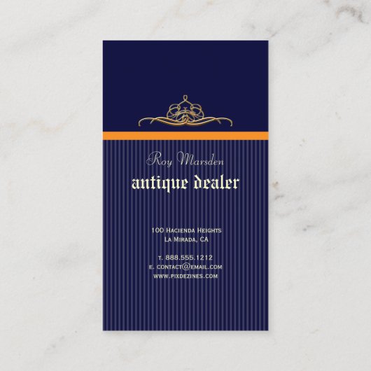 Carte De Visite Monogram+pinstripes/do-it-yourself arrière - plan (Dos)