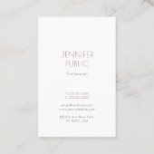 Carte De Visite Monogram Plain Elégant Design Moderne Luxe tendanc (Dos)