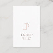Carte De Visite Monogram Plain Elégant Design Moderne Luxe tendanc (Devant)