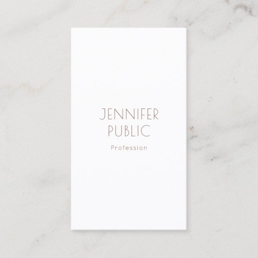 Carte De Visite Monogram Plain élégant Design moderne professionne (Devant)